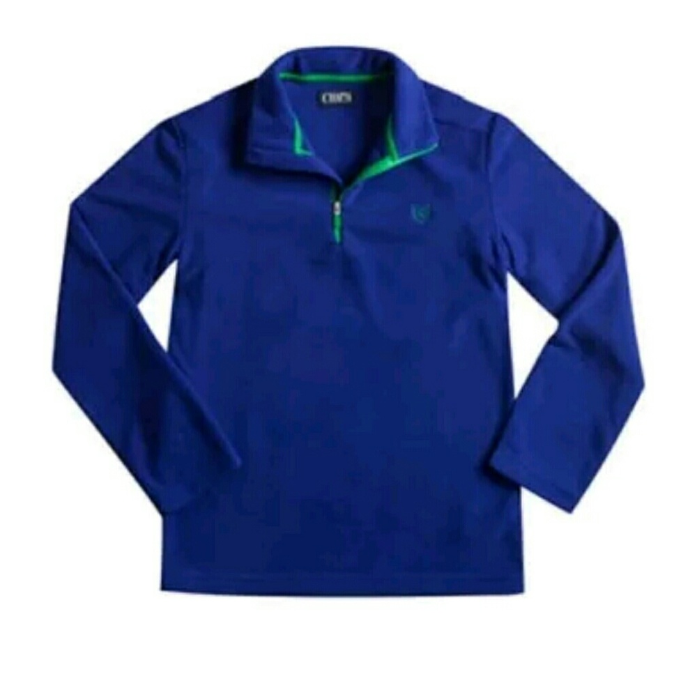 Chaps blue fleece pullover